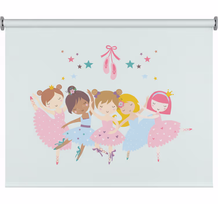 Toile fenêtre chambre enfant illustration colorée ballet - TenStickers