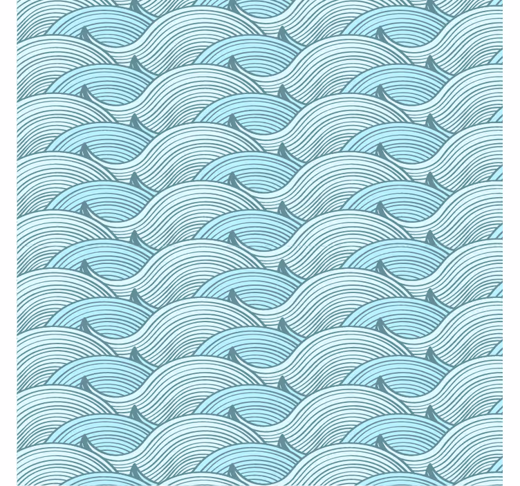 Toile fenêtre chambre adolescent motif vagues - TenStickers