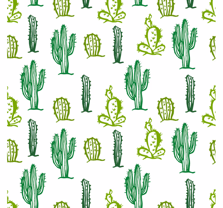 Toile fenêtre chambre adolescent motif cactus - TenStickers