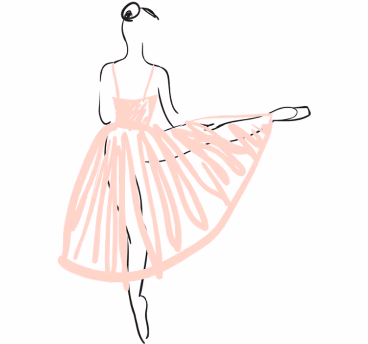 Toile fenêtre chambre adolescent illustration danse - TenStickers