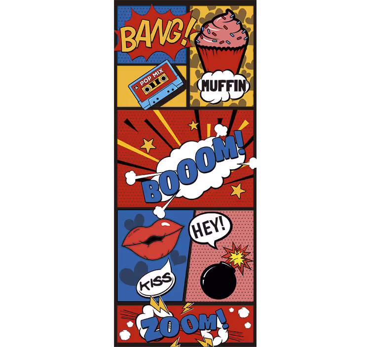 Toile fenêtre chambre adolescent art pop comic - TenStickers