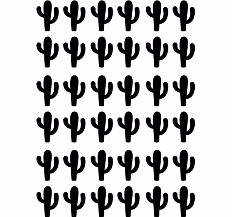 Toile fenêtre chambre adolescent cactus autocollant - TenStickers