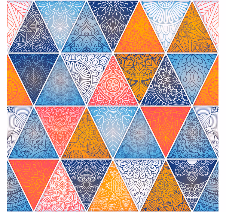 Toile fenêtre chambre adolescent mandala géométrique - TenStickers