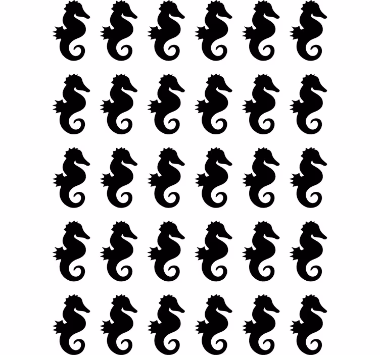 Toile fenêtre chambre adolescent hippocampe - TenStickers