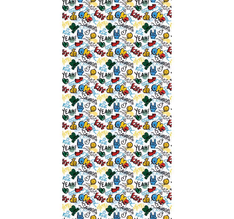 Toile fenêtre chambre adolescent graffiti urbain doodle - TenStickers