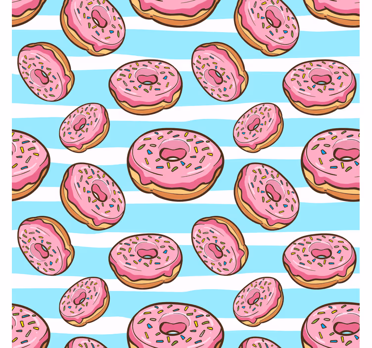 Toile fenêtre chambre adolescent soyez heureux avec donut - TenStickers