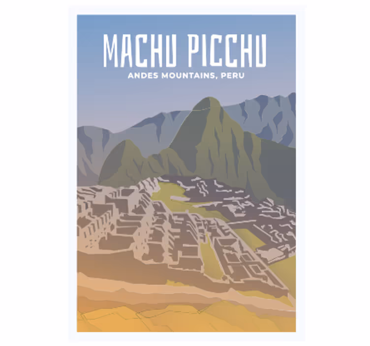 Toile fenêtre chambre adolescent paysage machu picchu - TenStickers