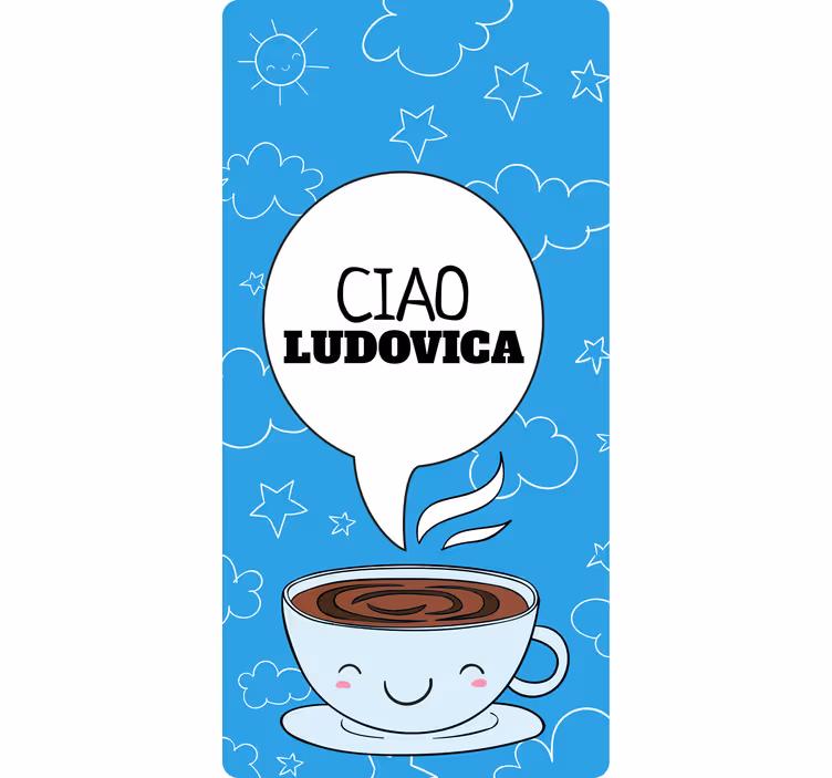 Toile fenêtre chambre adolescent tasse à café personnalisée - TenStickers