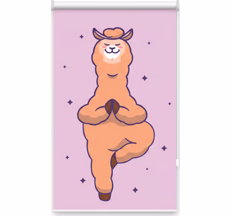 Toile fenêtre chambre adolescent llama fitness - TenStickers