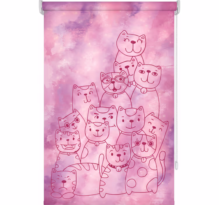 Toile fenêtre chambre adolescent chat galactique - TenStickers