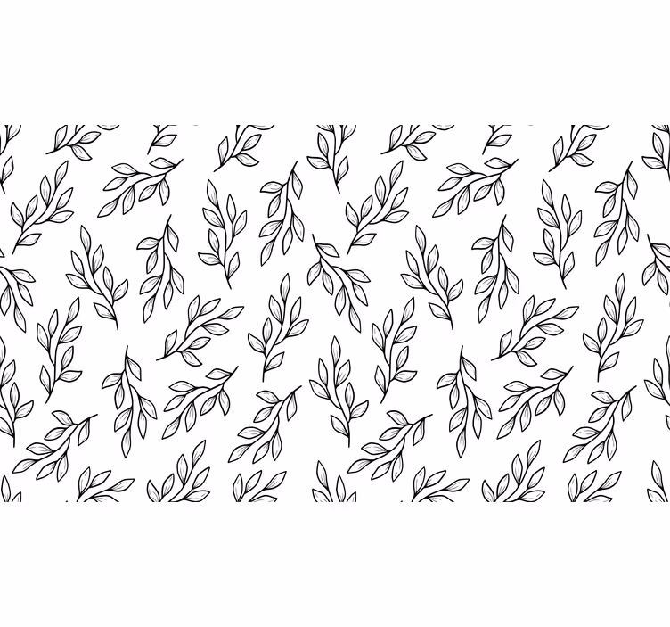Toile blanche fenêtre branches fines noir et blanc - TenStickers
