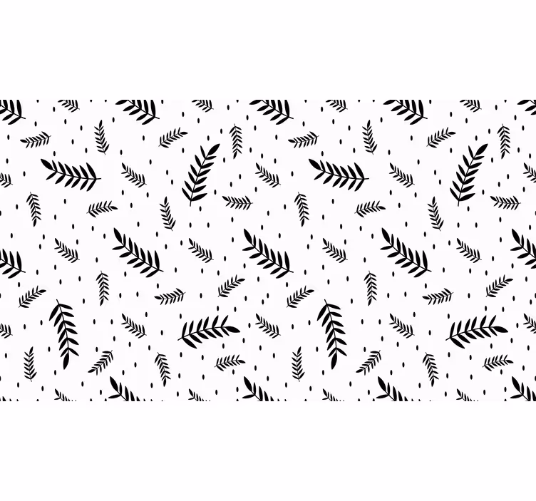 Toile blanche fenêtre feuillage noir et blanc - TenStickers