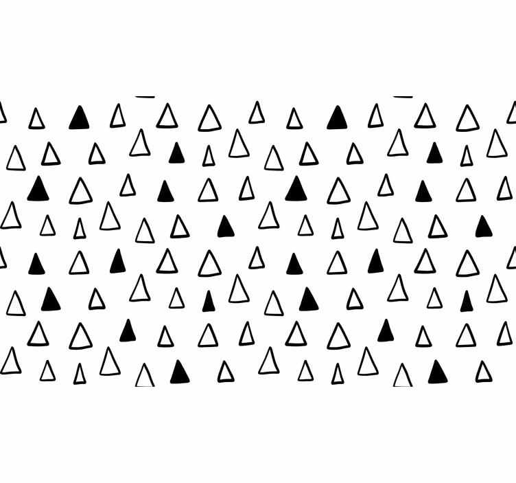 Toile blanche fenêtre triangles nordiques petits - TenStickers