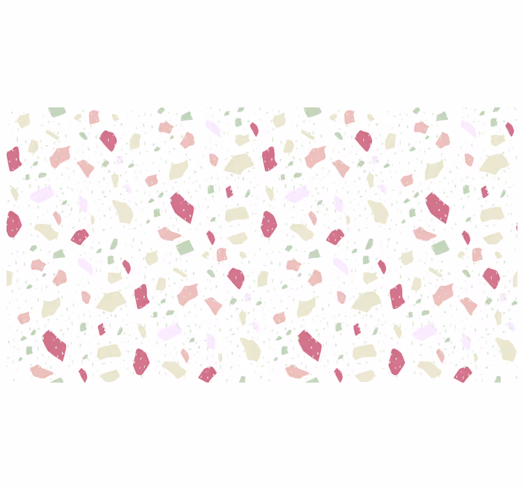 Toile blanche fenêtre terrazzo pastel irrégulier - TenStickers