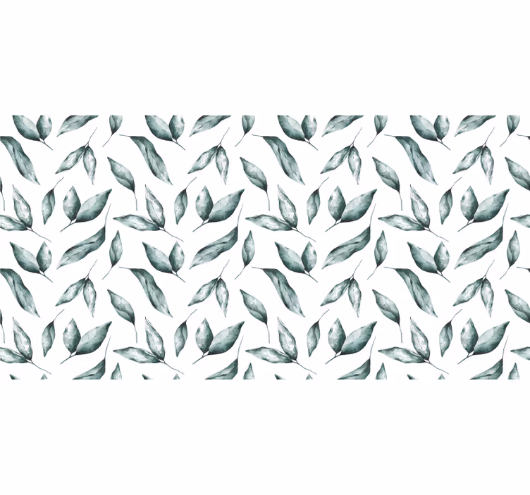 Toile blanche fenêtre aquarelle verte - TenStickers