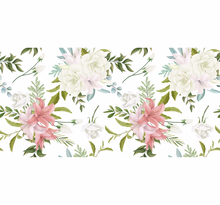 Toile fenêtre fleur jardin minimaliste réaliste - TenStickers