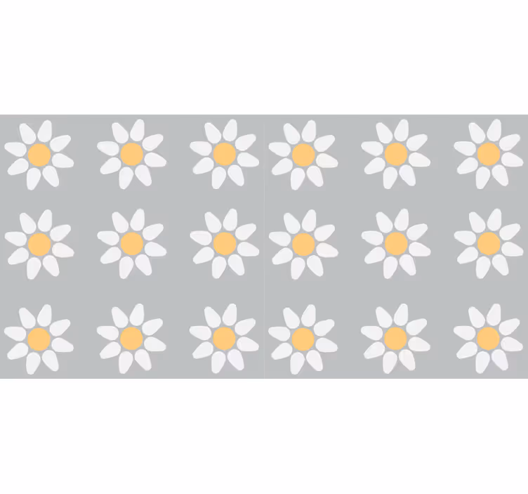 Toile fenêtre fleur motif marguerite - TenStickers