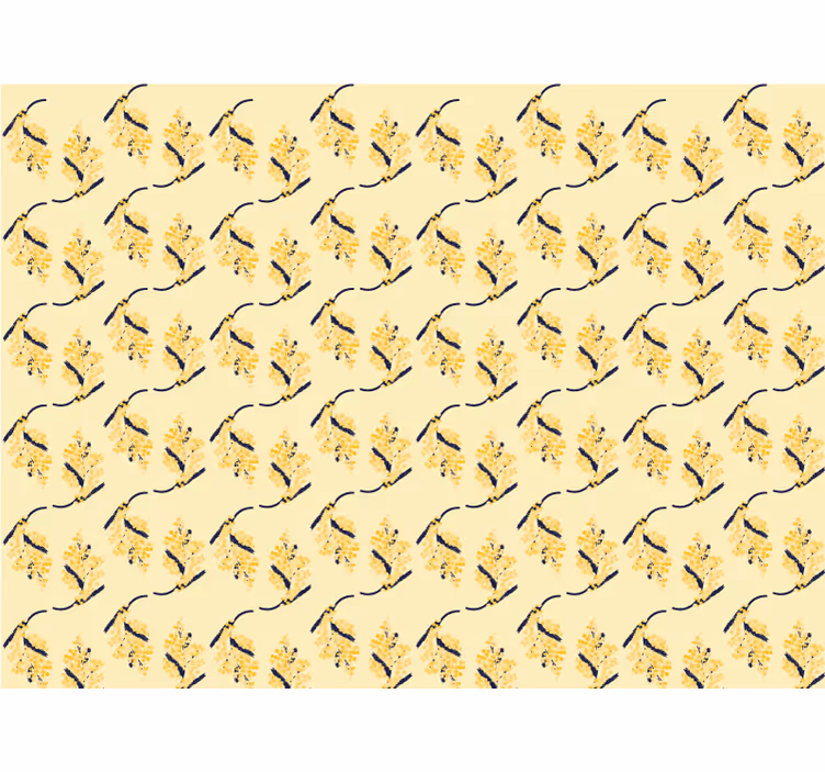 Toile fenêtre fleur motifs de mimosas - TenStickers