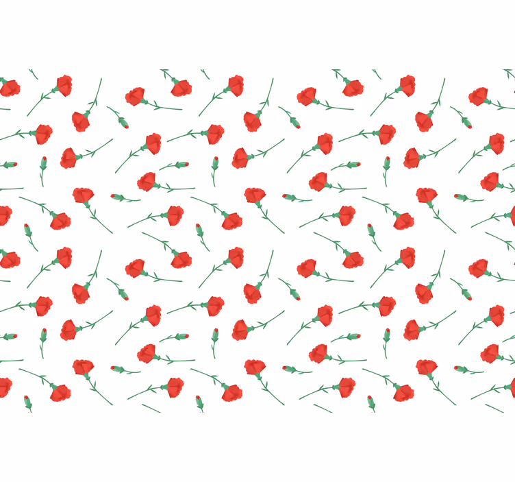 Toile fenêtre fleur motif œillets - TenStickers