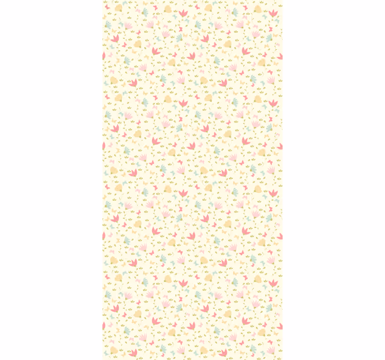 Toile fenêtre fleur papillons jaunes - TenStickers