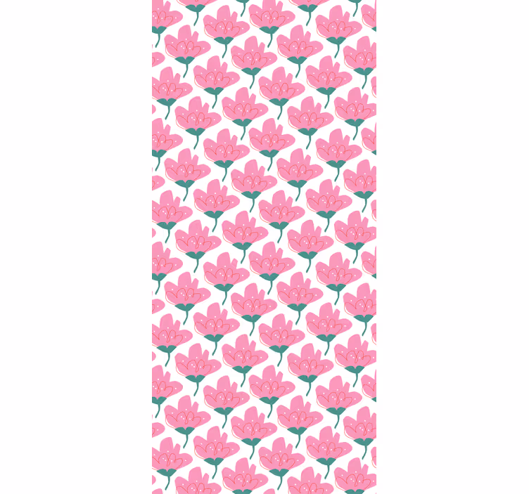 Toile fenêtre fleur fleurs roses - TenStickers