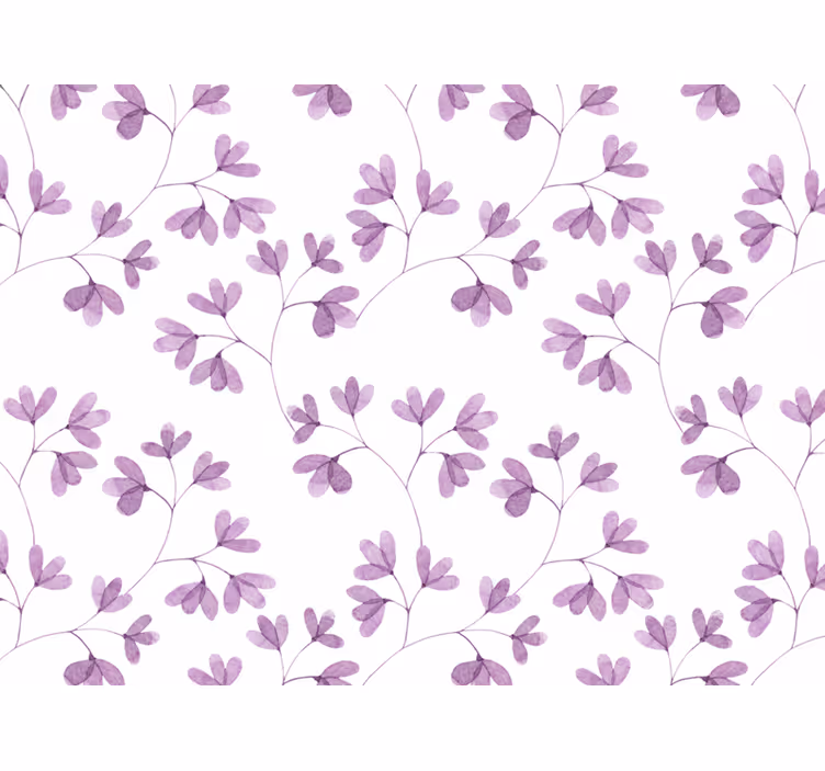 Toile fenêtre fleur motif violet - TenStickers