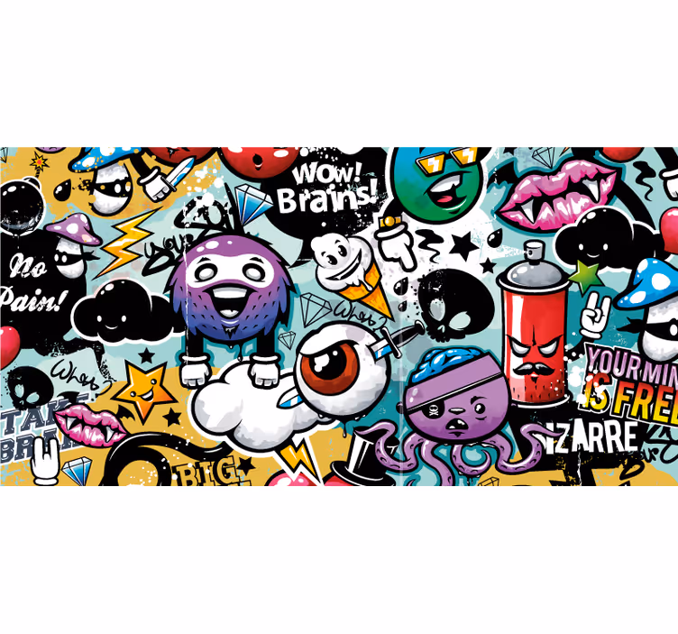 Toile fenêtre geek grafiti mural décoratif - TenStickers