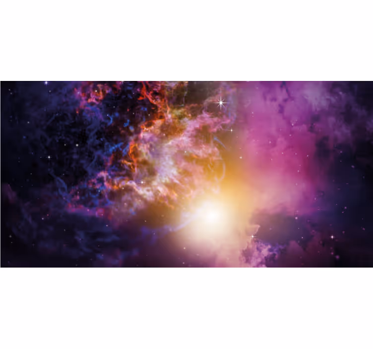 Toile fenêtre geek galaxie étoilée - TenStickers