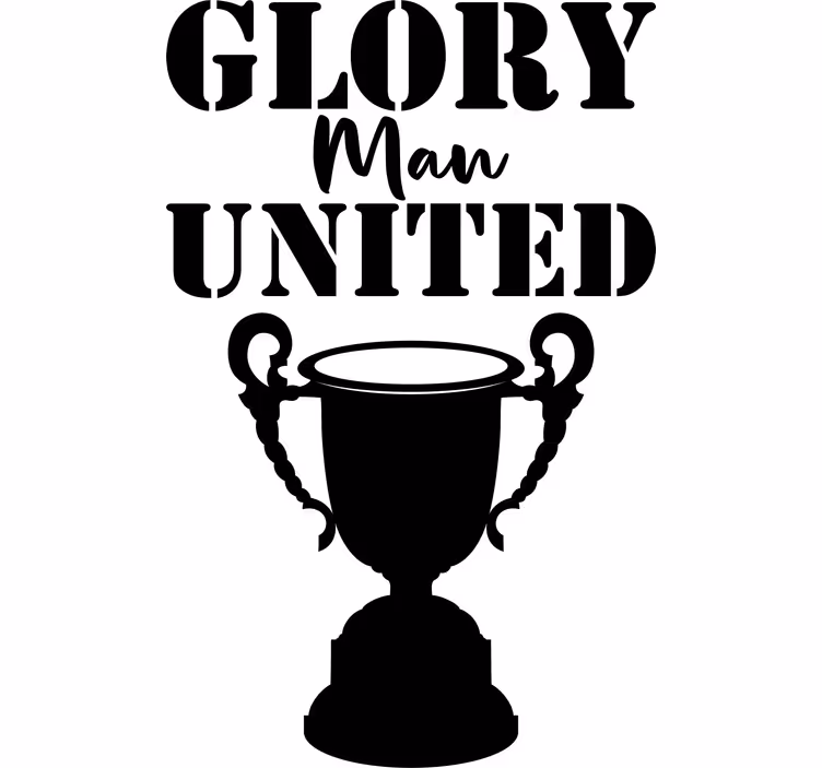 Toile fenêtre avec phrase gloire à manchester united - TenStickers