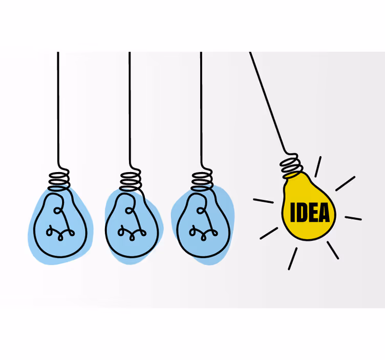 Toile fenêtre bureaux idée lumineuse avec ampoules - TenStickers