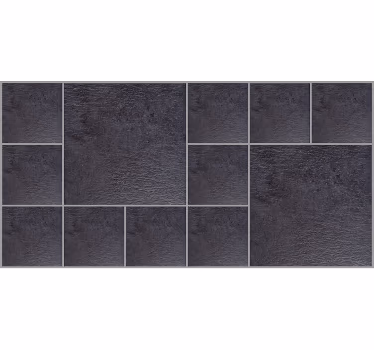 Toile noire fenêtre effet ardoise foncée - TenStickers