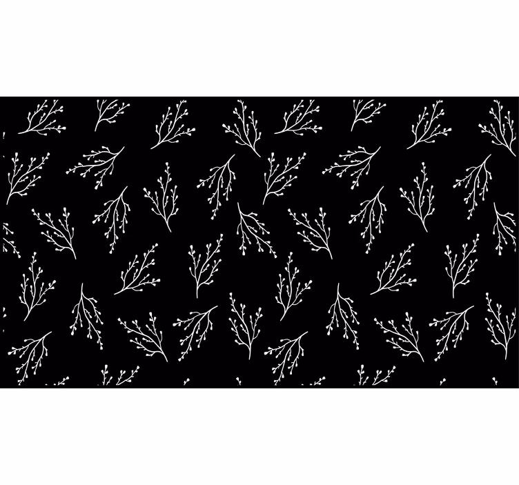 Toile noire fenêtre branches fines noires et blanches - TenStickers