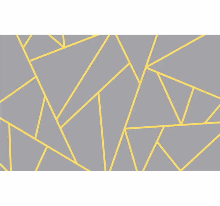 Toile fenêtre gris motifs triangles pantone deux - TenStickers