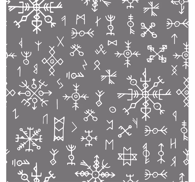 Toile fenêtre gris design nordique gris et blanc - TenStickers
