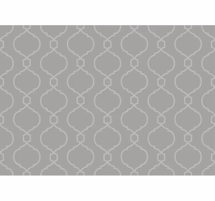 Toile fenêtre gris motif géométrique hamptons - TenStickers