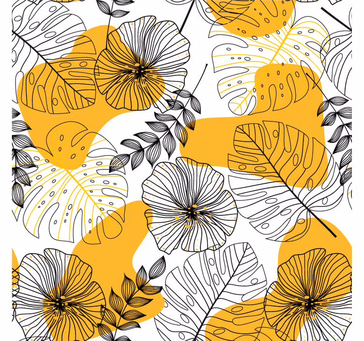 Toile fenêtre salle de bain style nordique plante tropicale - TenStickers