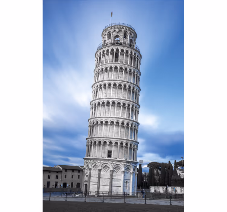 Toile fenêtre bureaux tour de pise italie - TenStickers