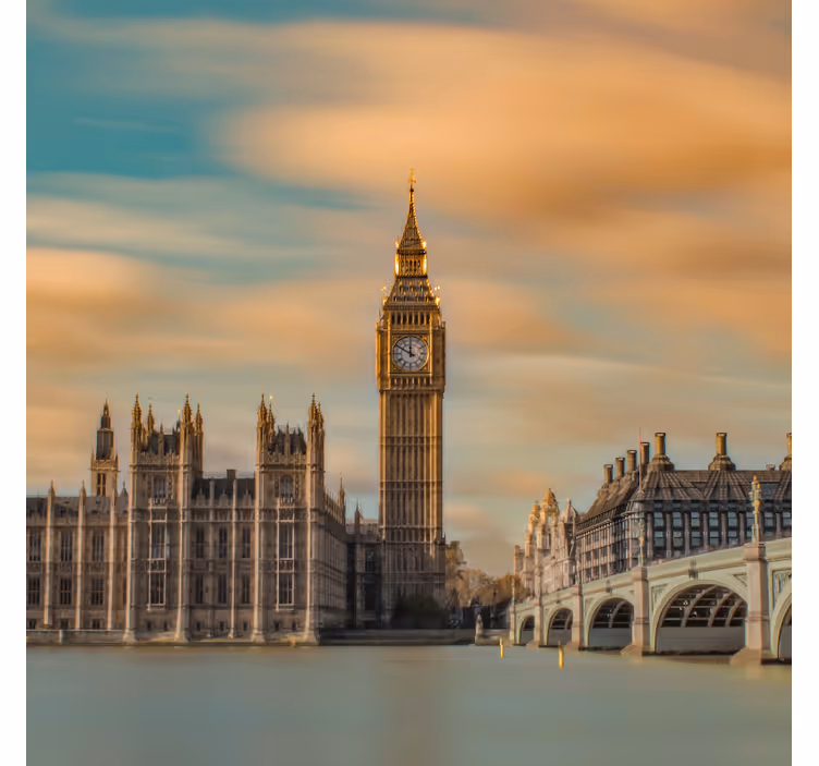 Toile fenêtre bureaux photographie moderne big ben - TenStickers