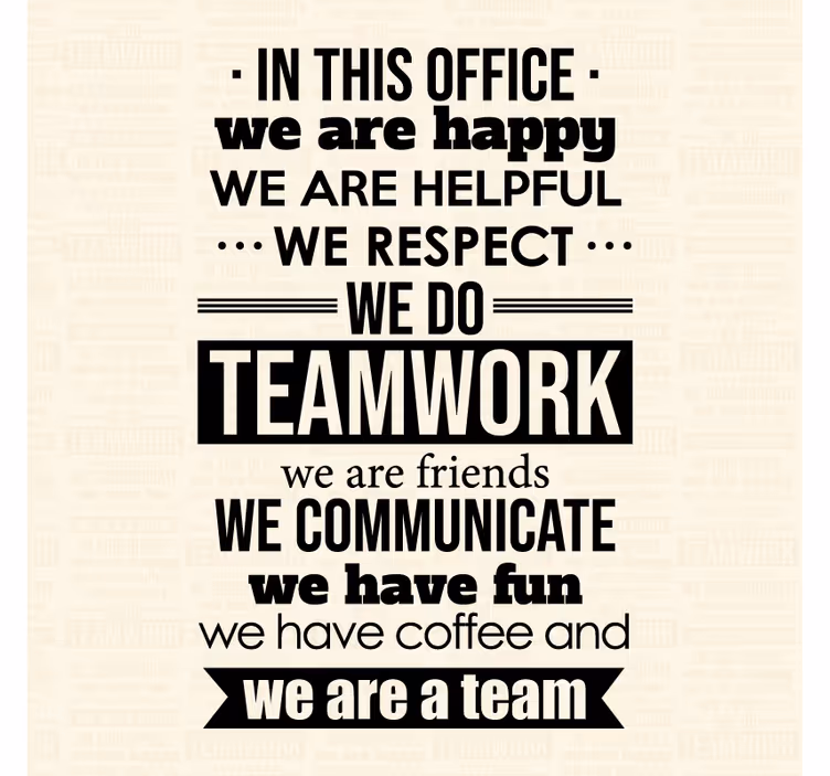 Toile fenêtre bureaux citations motivantes de travail - TenStickers