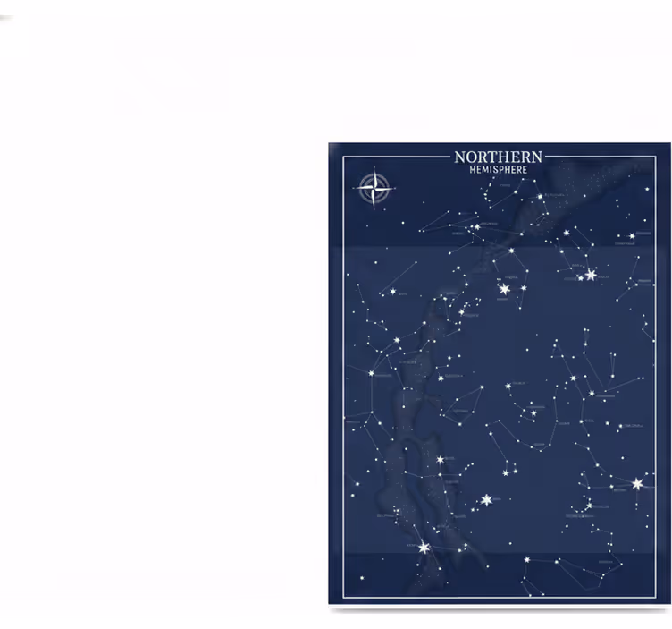 Toile fenêtre chambre adolescent affiche constellations - TenStickers