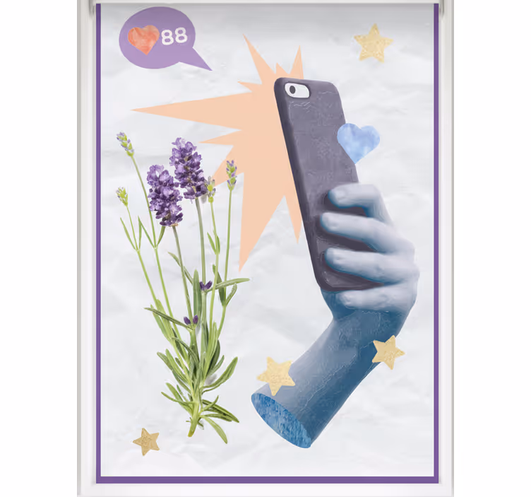 Toile fenêtre chambre adolescent vie numérique - TenStickers