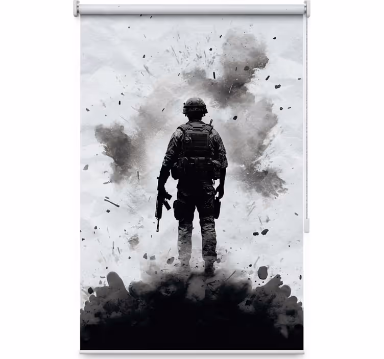 Toile fenêtre chambre adolescent soldat de guerre - TenStickers