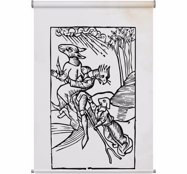 Toile fenêtre chambre adolescent sorcellerie - TenStickers