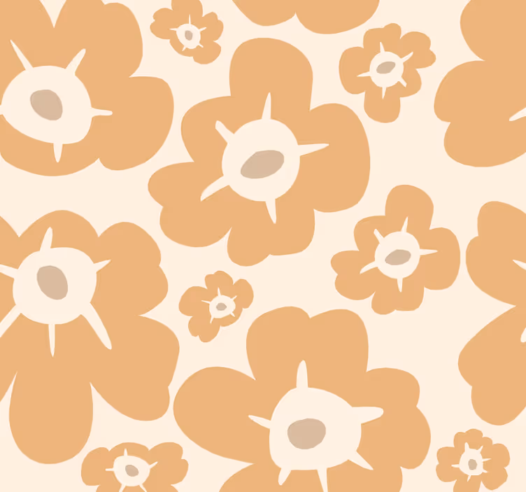 Toile fenêtre chambre couple coquelicots beiges - TenStickers