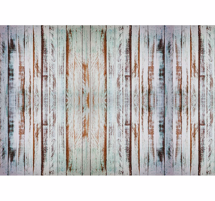 Toile fenêtre rustique bois dénudé - TenStickers