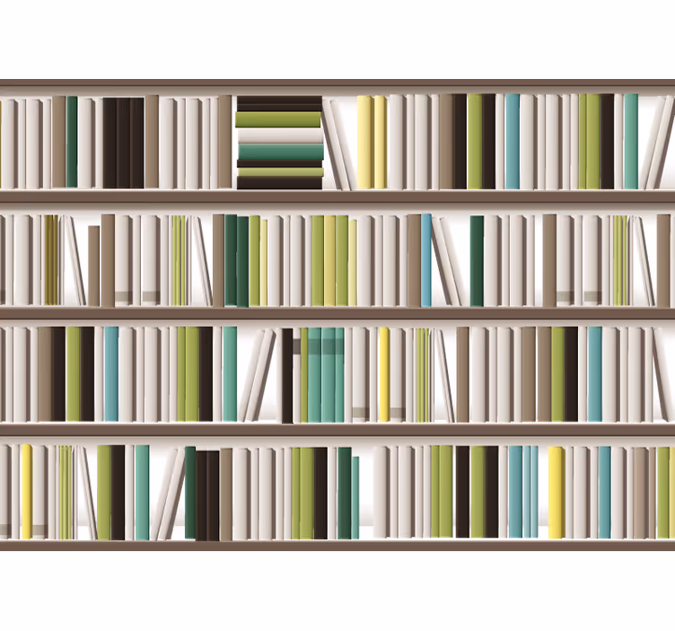 Toile fenêtre rustique étagère à livres organisée - TenStickers