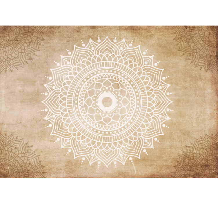 Toile fenêtre zen effet papier ancien texturé - TenStickers