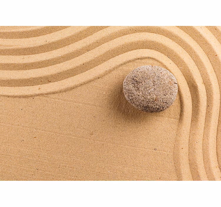 Toile fenêtre zen sphère zen texturée - TenStickers