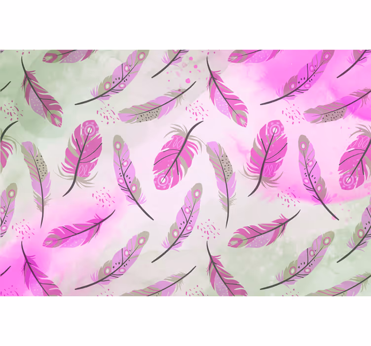 Toile fenêtre zen plumes boho - TenStickers