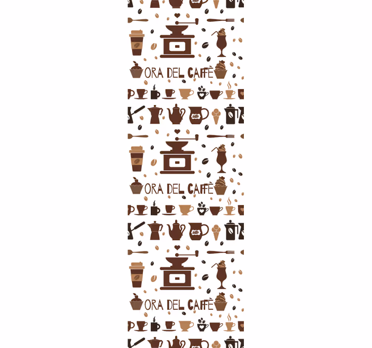 Toile fenêtre marron moment café - TenStickers